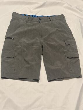 Iron Co. Men's Gray Cargo Shorts, Size 34
